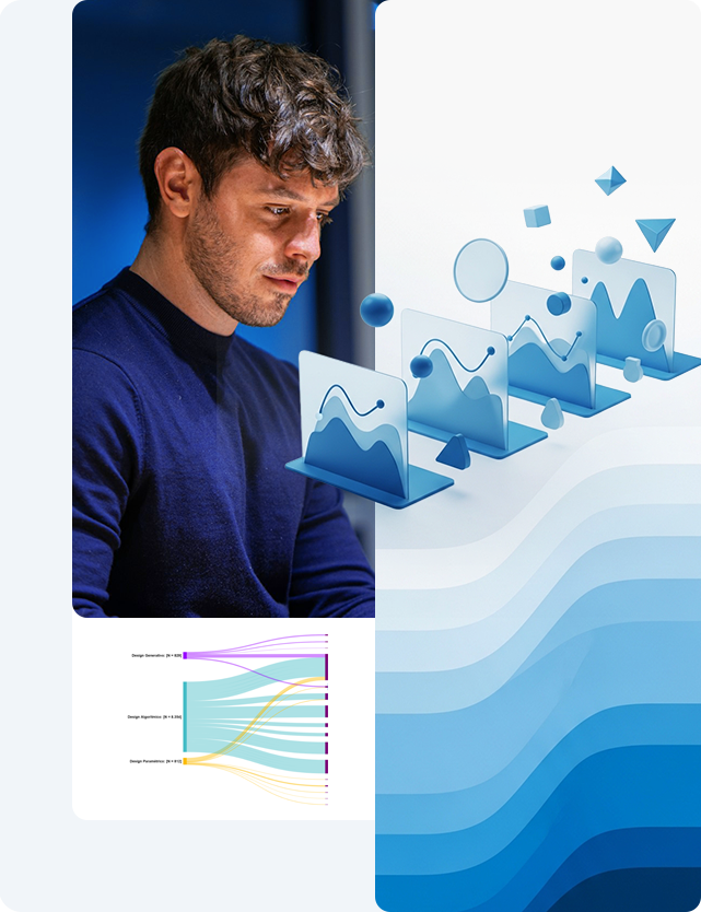 Consultora analisando dados de pesquisa de mercado — mapeamento de oportunidades e inteligência competitiva